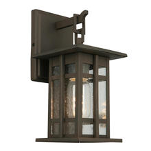 Eglo 202887A - 1x60W Outdoor Wall Light w/ Matte Bronze Finish and Clear Seeded Glass
