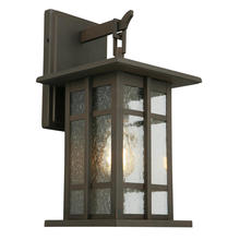Eglo 202888A - 1x60W Outdoor Wall Light With Matte Bronze Finish and Clear Seeded Glass