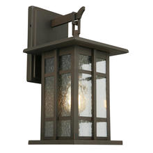 Eglo 202888A - 1 LT Outdoor Wall Light w/ Matte Bronze Finish & Clear Seeded Glass