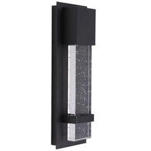 Eglo 202955A - 1x11W LED Outdoor Wall Light With Matte Black Finish & Clear Seeded Glass