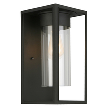 Eglo 203033A - 1x60W Outdoor Wall Light With Matte Black Finish & Clear Glass