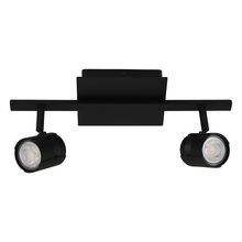 Eglo 203396A - 2 LT Fixed Track Light w/ Black Finish & Black Adjustable Lamp Heads