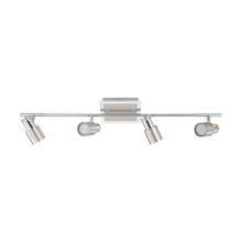 Eglo 204197A - 4 LT Track Light w/ Matte Nickel & Chrome Finish &  Adjustable Lamp Heads