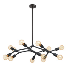 Eglo 204295A - 12 LT Open Bulb Pendant or Ceiling Light w/ Black finish