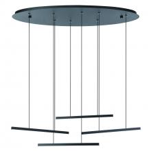 Eglo 205646A - 4 LT Integrated LED Pendant w/ Black Finish & Black light Bars