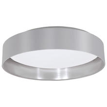 Eglo 31623A - 1x18W LED Ceiling Light With Grey & Sliver Finish & White Plastic Diffuser