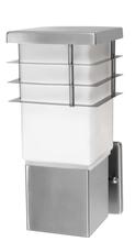 Eglo 86391A - 1x60W Outdoor Wall Light With Stainless Steel Finish & Opal Frosted Glass
