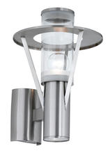 Eglo 88114A - 1x100W Outdoor Wall Light w/ Stainless Steel Finish & Clear Glass