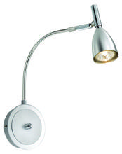 Eglo 88361A - 1x50W Wall Light w/ Brushed Aluminum & Chrome Finish