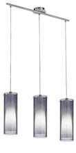 Eglo 90305A - 3x60W Multi Light Pendant w/ Matte Nickel Finish & Inner White Glass Surronded by an
