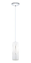 Eglo 92739A - 1x100W Mini Pendant With Chrome Finish & White & Chrome Décor