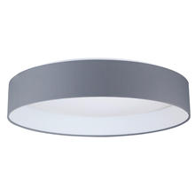 Eglo 93397A - 1 LT Integrated LED Ceiling Light w/ Charcoal Grey Fabric Shade & White Plastic Diffuser