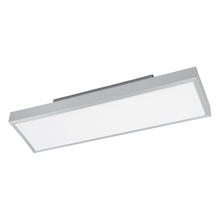 Eglo 93636A - 1x12.9W LED Ceiling Light w/ Brushed Aluminum Finish & White Plastic Glass