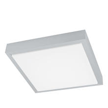 Eglo 93666A - 1x9.7W LED Ceiling Light w/ Brushed Aluminum Finish & White Plastic Glass