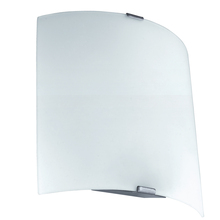 Eglo 94599A - 1x8.2W LED Wall Light With Silver Finish and White Glass