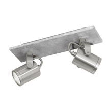 Eglo 95742A - 2 LT Track Light w/ Concrete Grey Look Finish & Matte Nickel Adjustable Lamp Heads