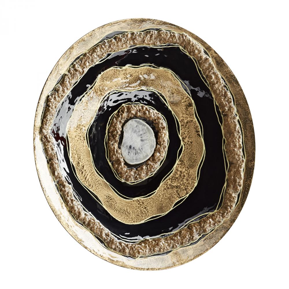 Skipping Rocks Wall Decor Gold And Black - Small