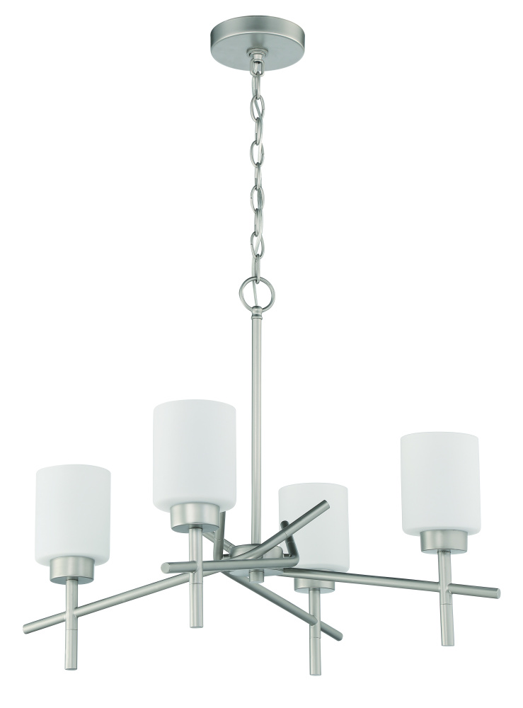 Cadence 4 Light Chandelier in Satin Nickel
