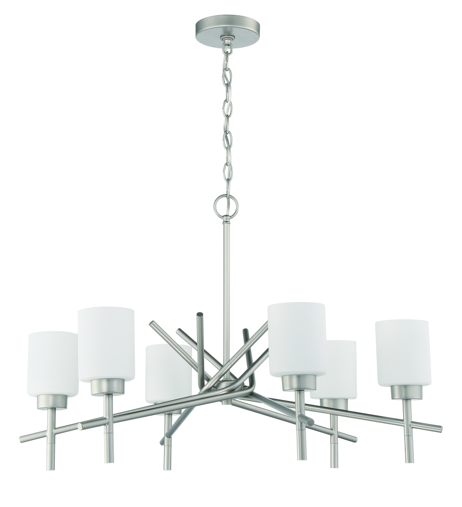 Cadence 6 Light Chandelier in Satin Nickel