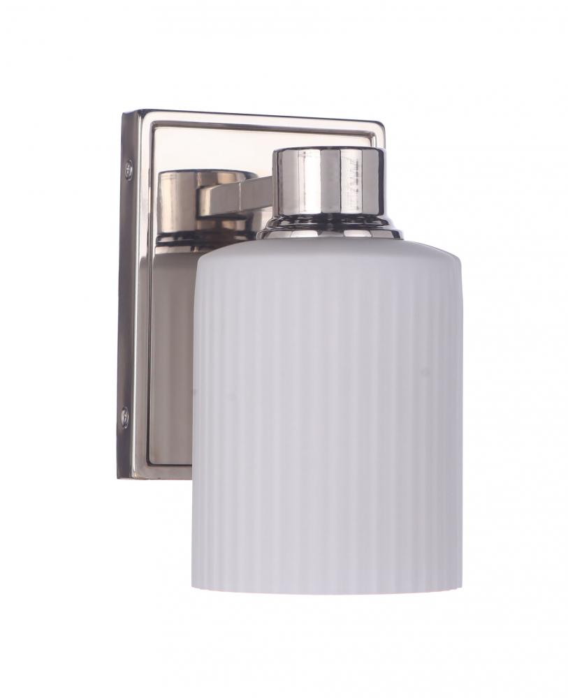 Bretton 1 Light Wall Sconce in Polished Nickel