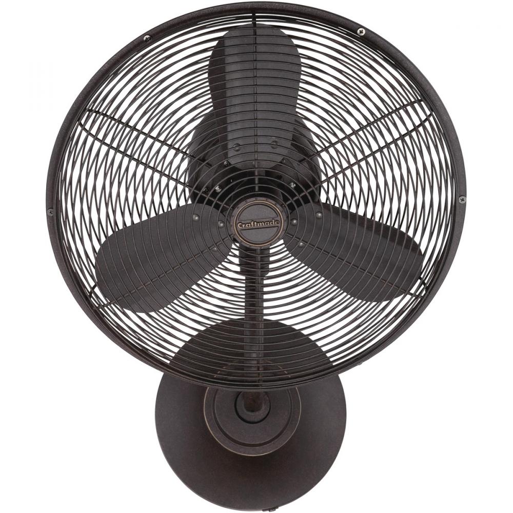 16" Hard Wired Wall Mount Fan, Damp Rated