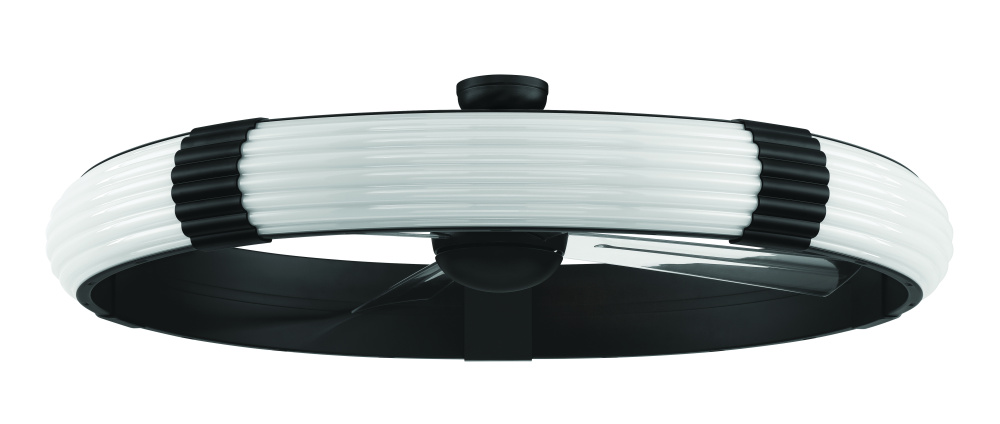 57" Cipriani in Flat Black w/ Clear Acrylic Blades