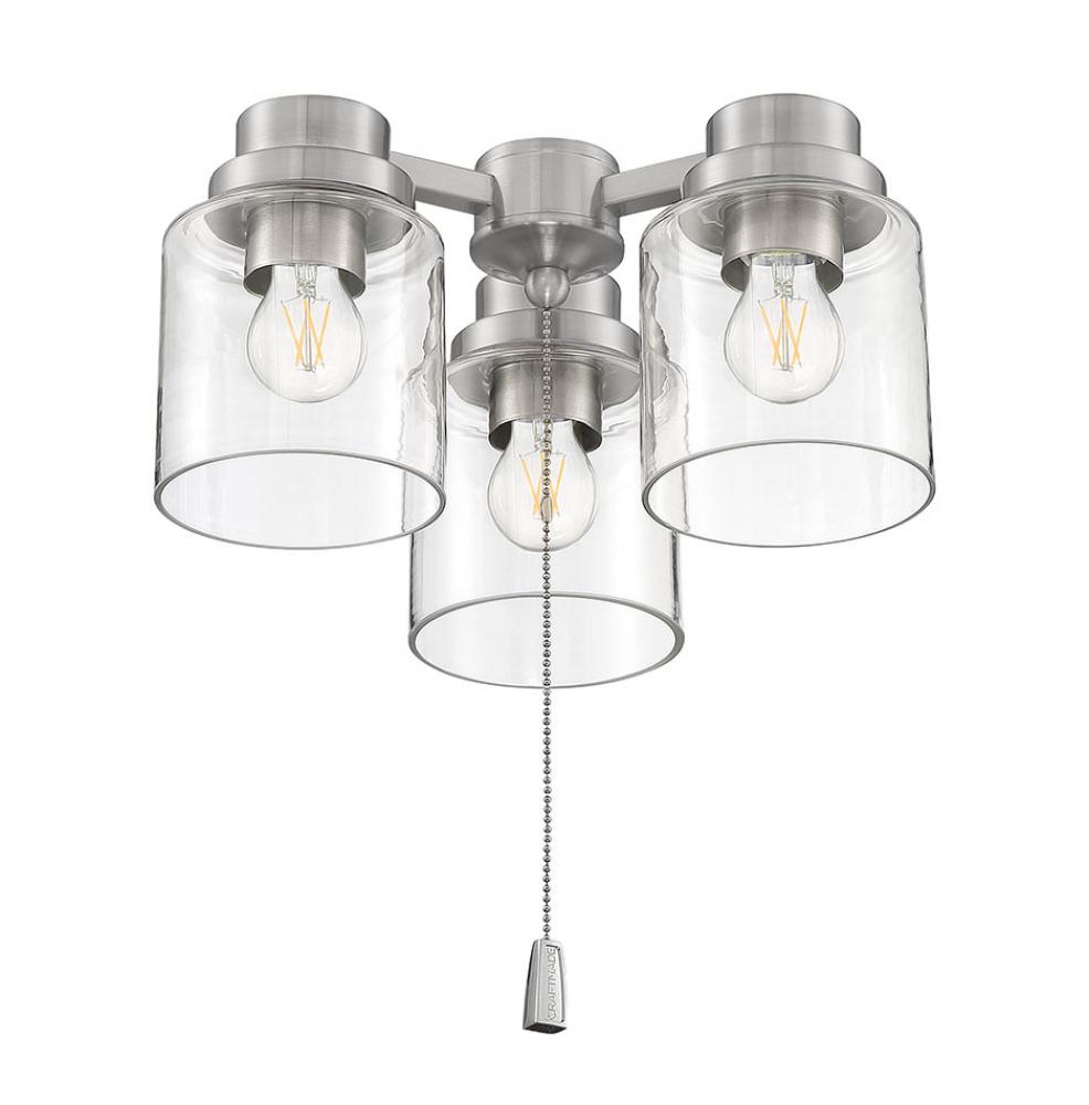 3 Light Universal Light Kit in Brushed Polished Nickel