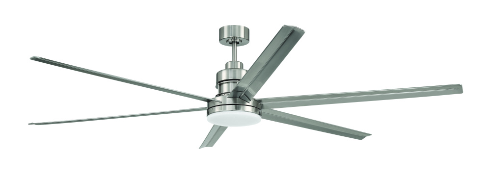 Mondo 72" 6-Blade Ceiling Fan in Brushed Polished Nickel w/ Brushed Polished Nickel Blades