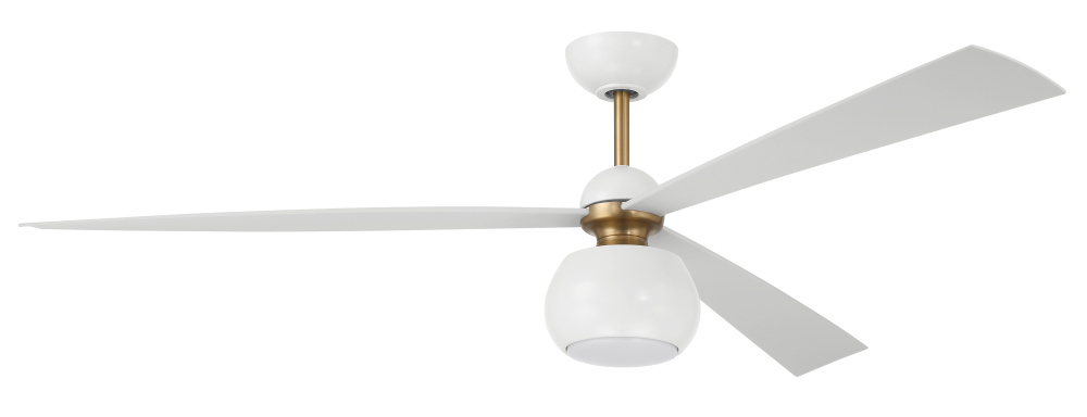 60" Ceiling Fan w/3 Blades, Wi-Fi & LED Light Kit