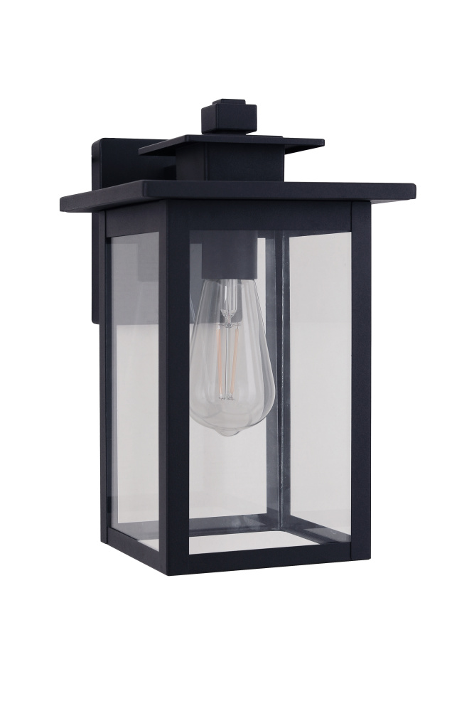 Rock Creek 1 Light 12" Outdoor Wall Lantern in Textured Black