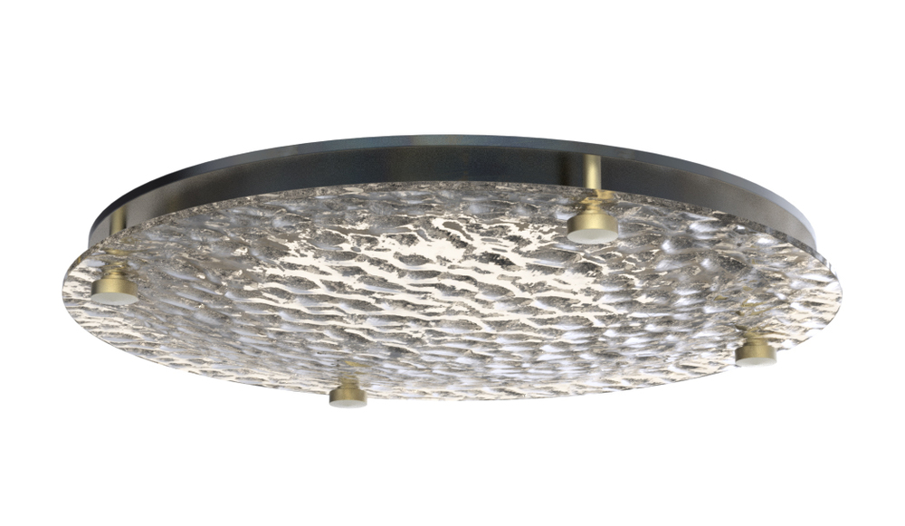 Rnd Hammered Glass w FS Frame and SB Hardware