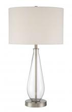 Craftmade 86243 - 1 Light Glass/Metal Base Table Lamp in Clear Glass/Brushed Polished Nickel