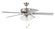 Craftmade DCF52BNK5C3W - 52" Ceiling Fan w/Blades & 3 Lights White Glass