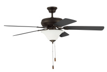 Craftmade DCF52ESP5C1W - 52" Ceiling Fan w/Blades & Bowl Light Kit White Glass