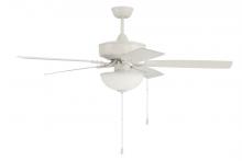 Craftmade OP211W5 - Outdoor Pro Plus 211 52" 5-Blade Indoor/Outdoor (Wet) Ceiling Fan in White w/ Matte White Blades