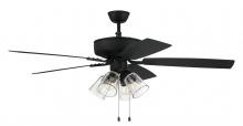 Craftmade P104ESP5-52ESPWLN - Pro Plus 104 52" 5-Blade Ceiling Fan in Espresso w/ Espresso/Walnut Blades; Integrated Light Kit