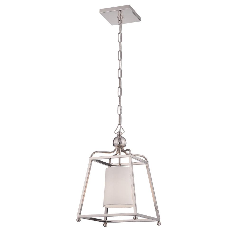 Libby Langdon for Crystorama Sylvan 1 Light Polished Nickel Mini Pendant