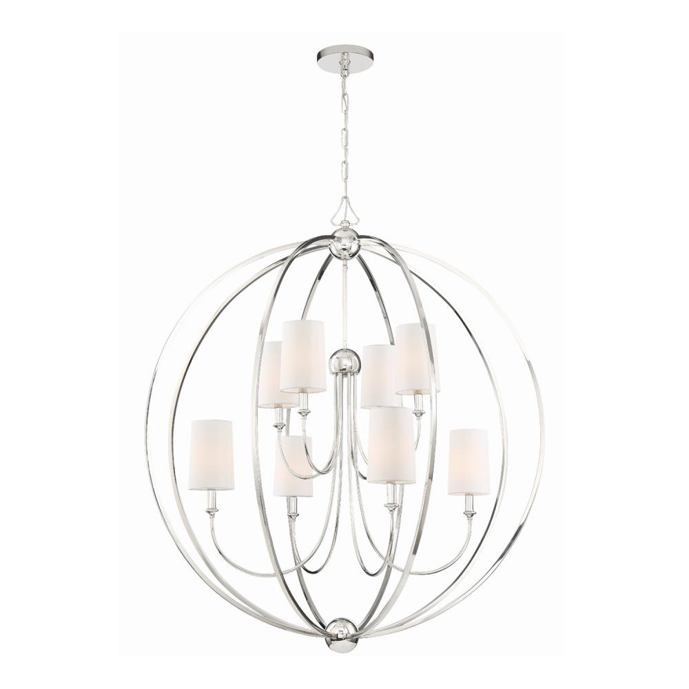 Libby Langdon for Crystorama Sylvan 8 Light Polished Nickel Chandelier