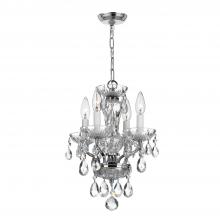 Crystorama 5534-CH-CL-SAQ - Traditional Crystal 4 Light Spectra Crystal Polished Chrome Mini Chandelier