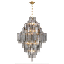 Crystorama ADD-319-AG-SM - Addis 20 Light Aged Brass Chandelier