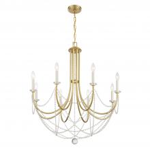 Crystorama DEL-90808-AG - Delilah 8 Light Aged Brass Chandelier