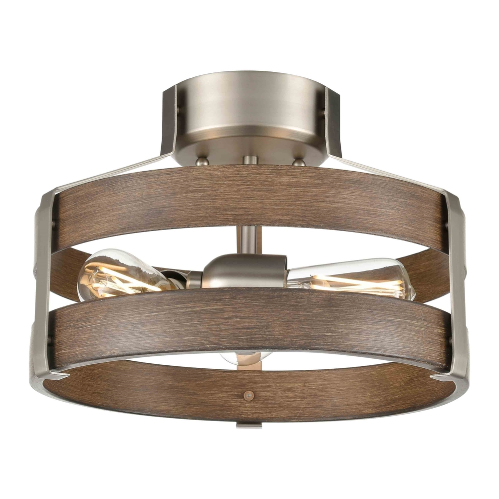 Fort Garry 3 Light Small Semi-Flush Mount