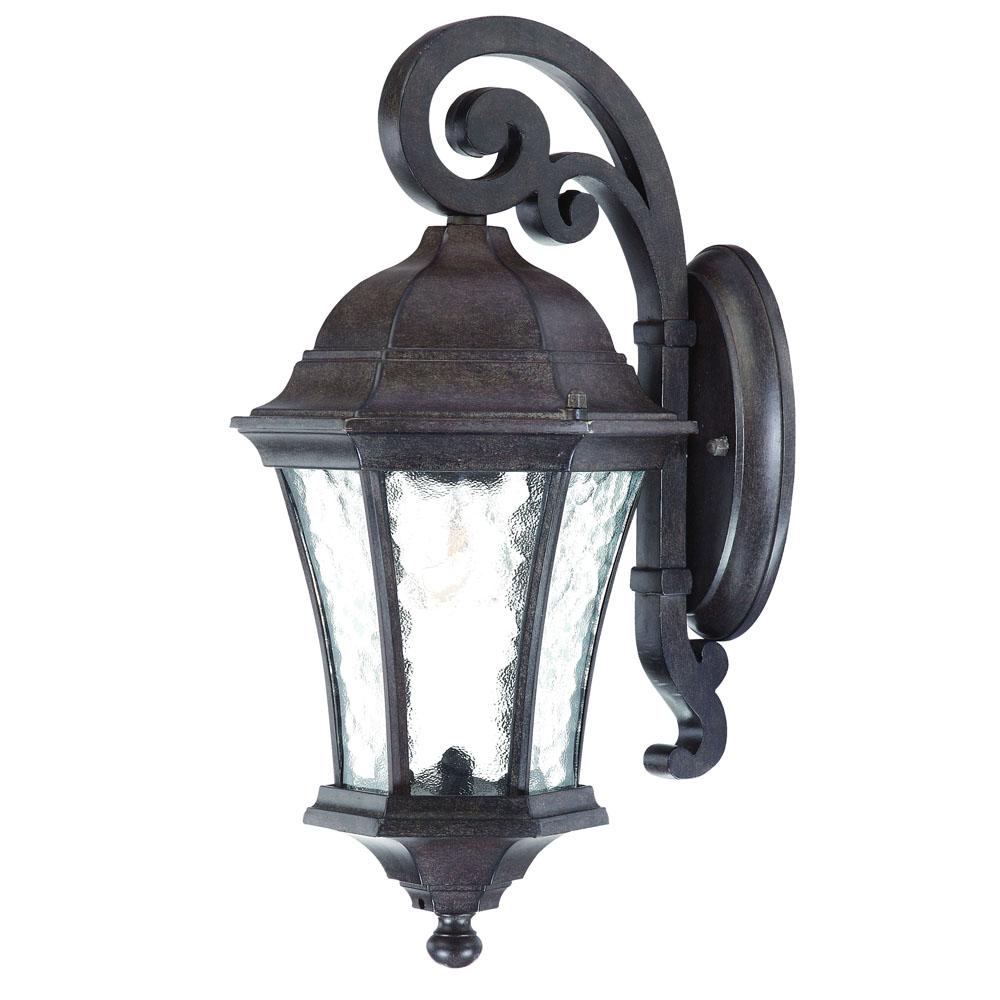 Waverly Collection Wall-Mount 1-Light Outdoor Black Coral Light Fixture