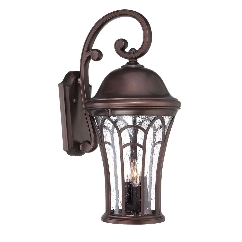 Highgate Collection Wall Lantern 3-Light Outdoor Architectural Bronze Light Fixture