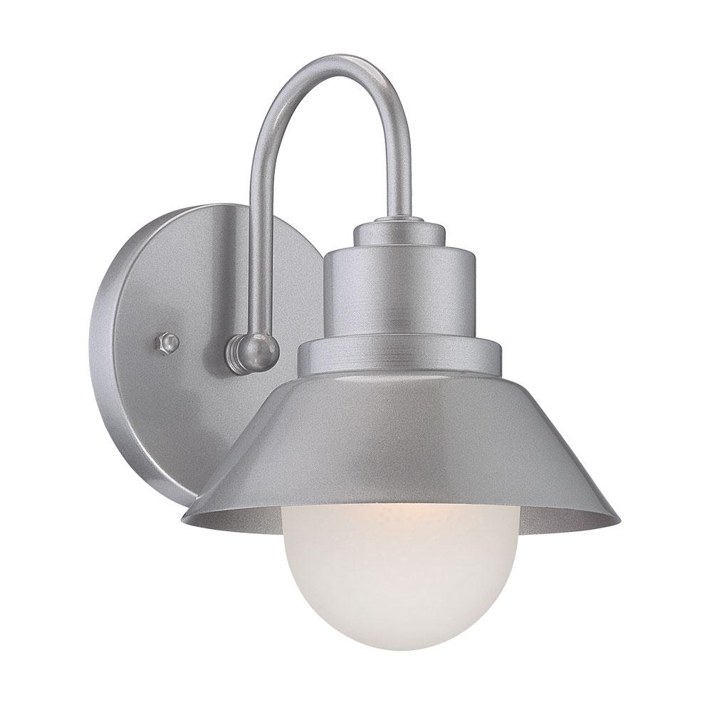 Astro Collection Wall-Mount 1-Light Outdoor Brushed Silver Light Fixture