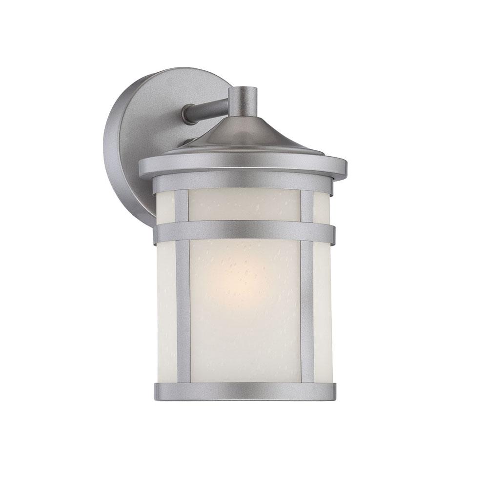 Austin Collection Wall-Mount 1-Light Outdoor Brushed Silver Light Fixture