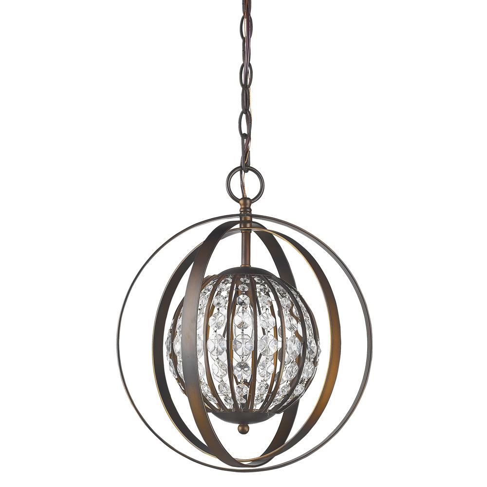 Olivia Indoor 1-Light Pendant W/Crystal In Oil Rubbed Bronze
