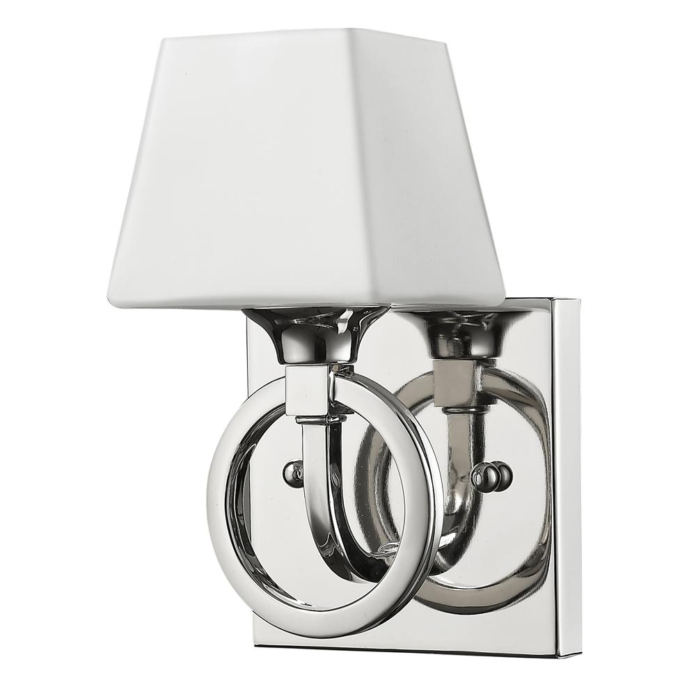 Josephine Indoor 1-Light Sconce W/Glass Shade In Polished Nickel