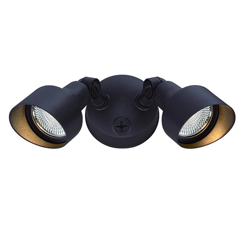 LED Floodlights Collection 2-Light Outdoor Architectural Bronze Light Fixture