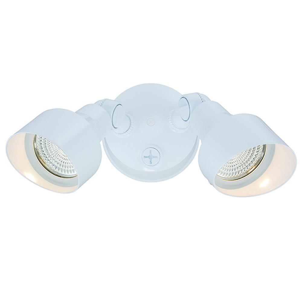 LED Floodlights Collection 2-Light Outdoor White Light Fixture